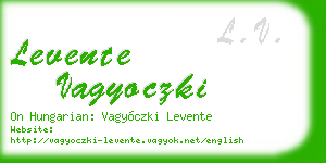 levente vagyoczki business card